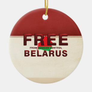 T-SHIRT Vrij Wit-Rusland Keramisch Ornament