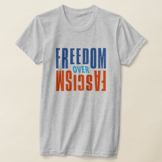 T-shirt 'Vrijheid boven fascisme' (Laagn)