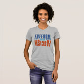 T-shirt 'Vrijheid boven fascisme' (Voorkant volledig)