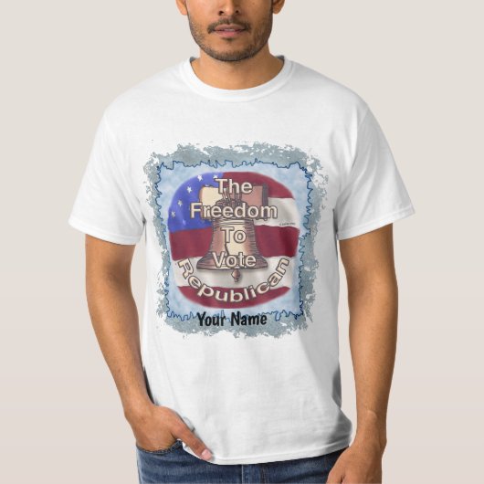 T-shirt 'Vrijheid om Republikeins te stemmen' (Voorkant)