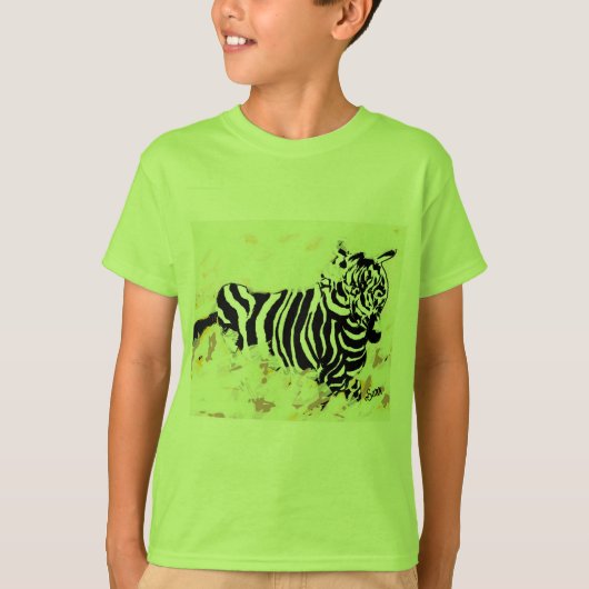 T-shirt : Vrijheid Van De Zebra  (Voorkant)