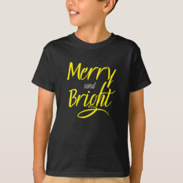 T-shirt: vrolijk en stralend (zwart) t-shirt
