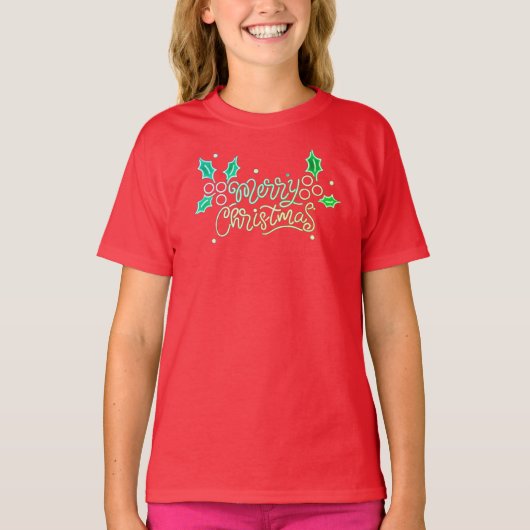 T-shirt vrolijk kerstfeest (Voorkant)