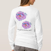 T-Shirt: Vrouwelijke Lang? Bloem Hibiscus T-shirt (Achterkant)