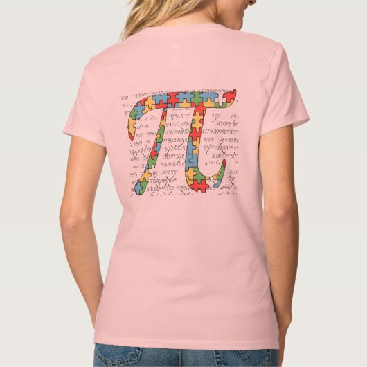 T-shirt vrouwen wiskunden patterned (Achterkant)