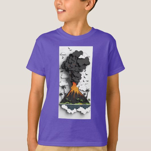 T-shirt vulkaan (Voorkant)