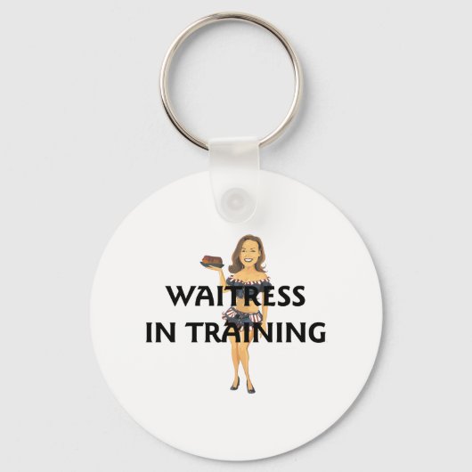 T-SHIRT Waitress in training Sleutelhanger (Voorkant)
