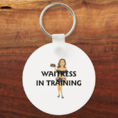 T-SHIRT Waitress in training Sleutelhanger (Voorkant)