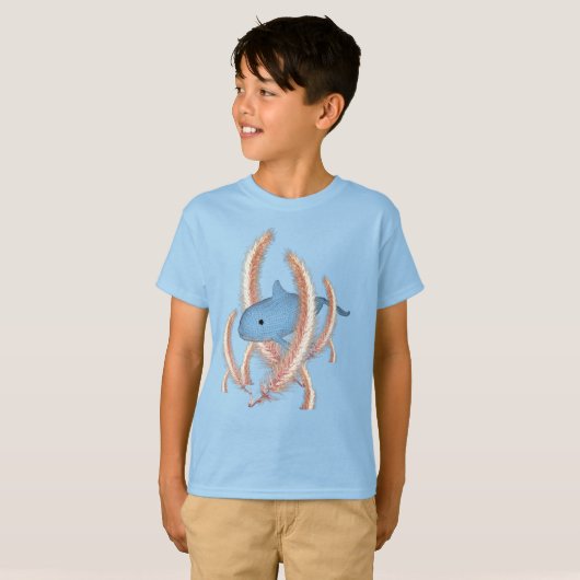 T-shirt - Walvis zwemmen door gras (Voorkant volledig)
