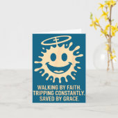 T-shirt Wandelend geloof struikelt constant gered Kaart (Gele Bloem)