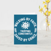 T-shirt Wandelend geloof struikelt constant gered Kaart (Gele Bloem)