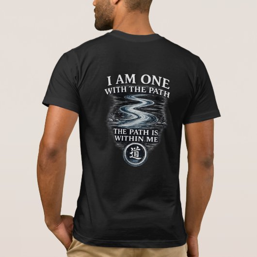 T-shirt Warrior's Path: Ik ben één met het pad (Achterkant)