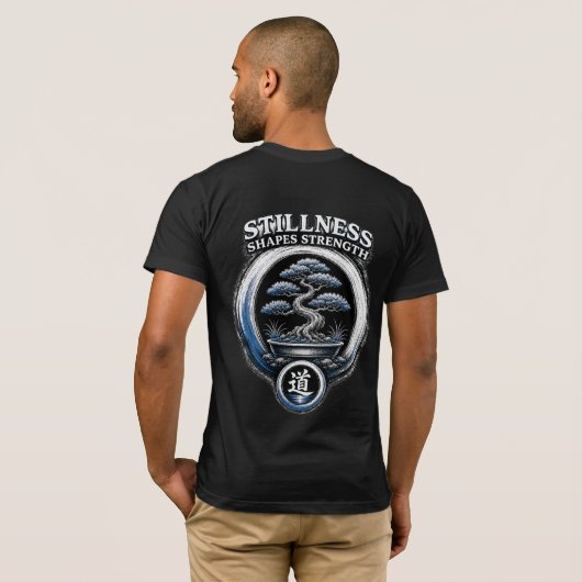 T-shirt Warrior's Path Stilte Vormt Kracht (Achterkant volledig)