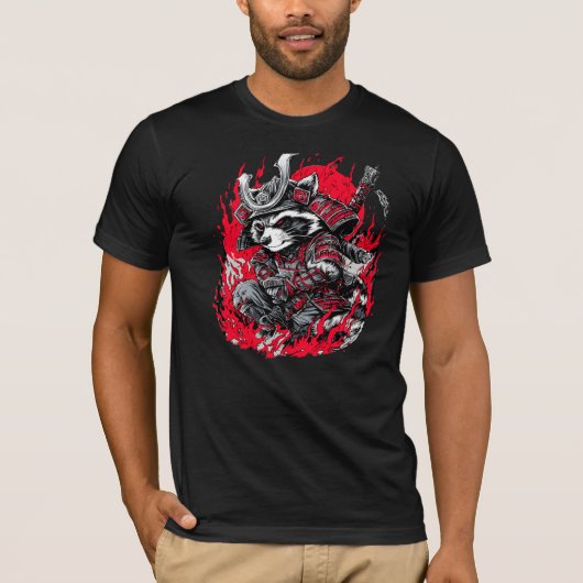T-Shirt Wasbeer Samurai rebellie78 (Voorkant)