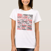 T-shirt We passen als een Puzzle Red en zwart (Voorkant)