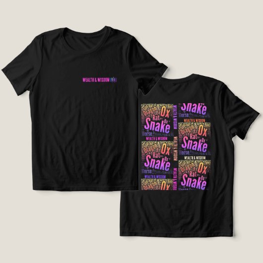 T-Shirt Wealth and Wisdom (Ontwerp Voorkant & Achterkant)