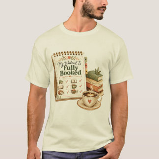 T-Shirt 'Weekend Boekliefhebber Volgeboekt'