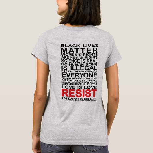 T-shirt weerstaan - Vrouwenmaten - Licht staal (Achterkant)