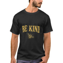T-shirt 'Wees aardig' – vintage bijen-T-shirt met