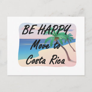 T-SHIRT Wees Happy Costa Rica Briefkaart