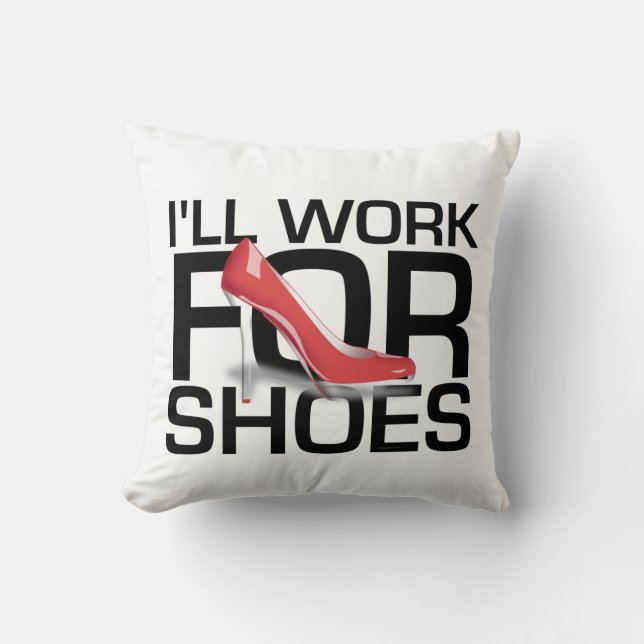 T-SHIRT werken voor schoenen Kussen (Voorkant)