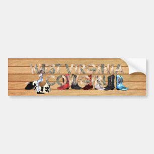 T-SHIRT West Virginia Cowgirl Bumpersticker