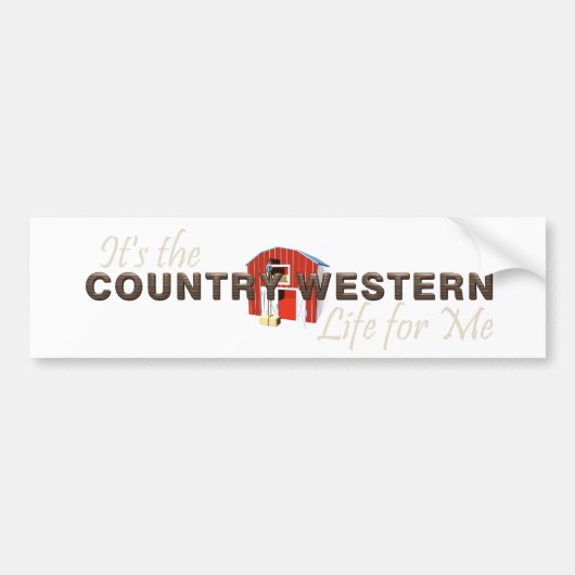 T-SHIRT Westerne levensduur land Bumpersticker (Voorkant)