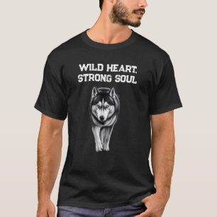 T-shirt 'Wild Hart Sterke Ziel Wolf'