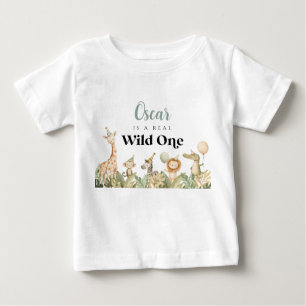 T-shirt 'Wild One 1e Verjaardag' Safari Dieren Jon