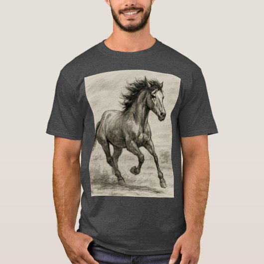 T-shirt wild paard (Voorkant)