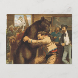 T-SHIRT Wild West Wrestling Briefkaart