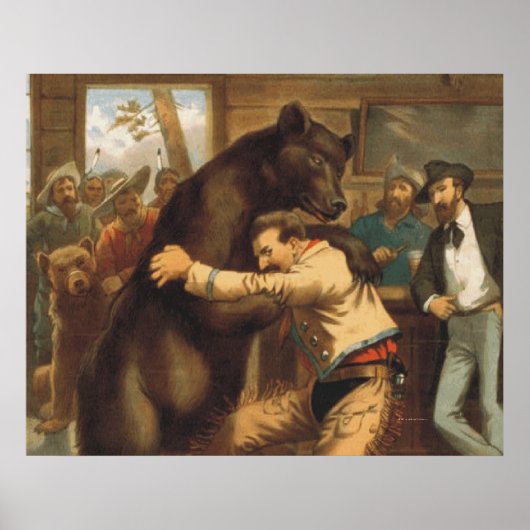 T-SHIRT Wild West Wrestling Poster (Voorkant)