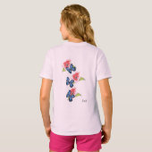 T-shirt : Wilde bloemen & vlinders (Achterkant volledig)