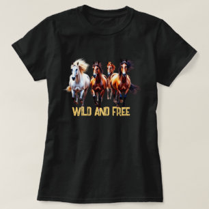T-SHIRT WILDE EN VRIJE PAARDEN