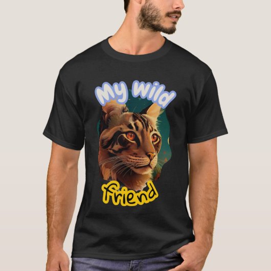 T-shirt wilde kat (Voorkant)