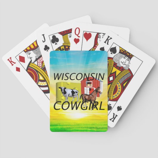 T-SHIRT Wisconsin Cowgirl Pokerkaarten (Achterkant)