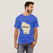 T-shirt - Wisconsin Map met City (Voorkant volledig)