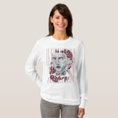 T-shirt wit lange mouw ik was als gestreept (Voorkant volledig)