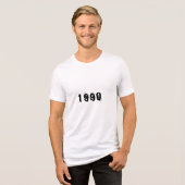T-shirt wit met geboortejaar 1990 vintage (Voorkant volledig)