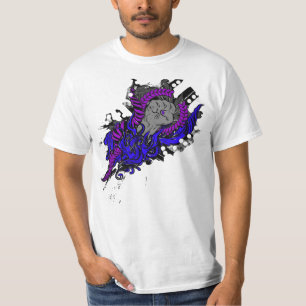 T-shirt (wit) met kunst aan de voorkant
