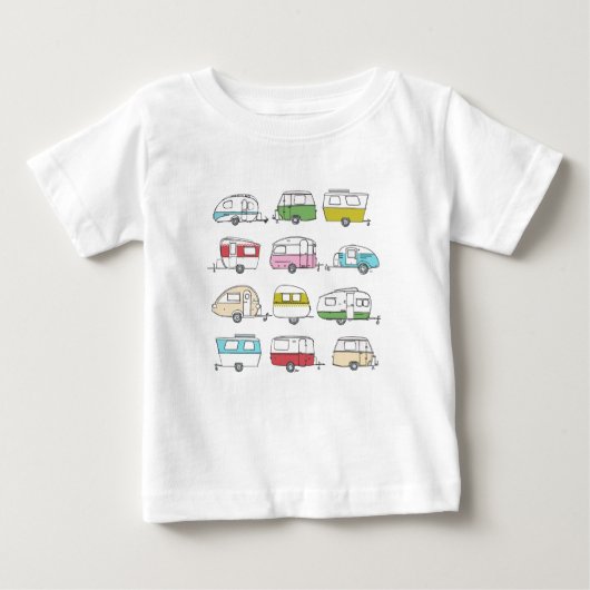 T shirt with caravans (Voorkant)