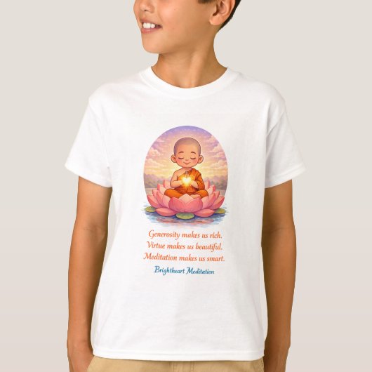 T shirt with child monk (Voorkant)
