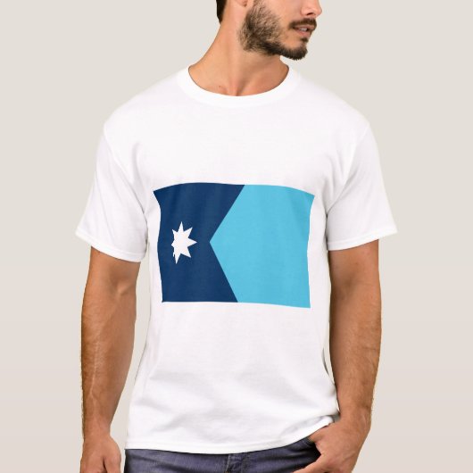T Shirt with Flag of Minnesota, USA (Voorkant)