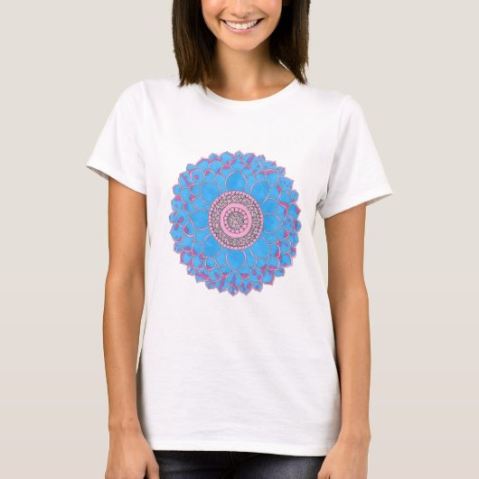 T- shirt  with hand-drawn mandala design  (Voorkant)