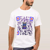 t-shirt with slogan in a scannable personalized QR (Voorkant)