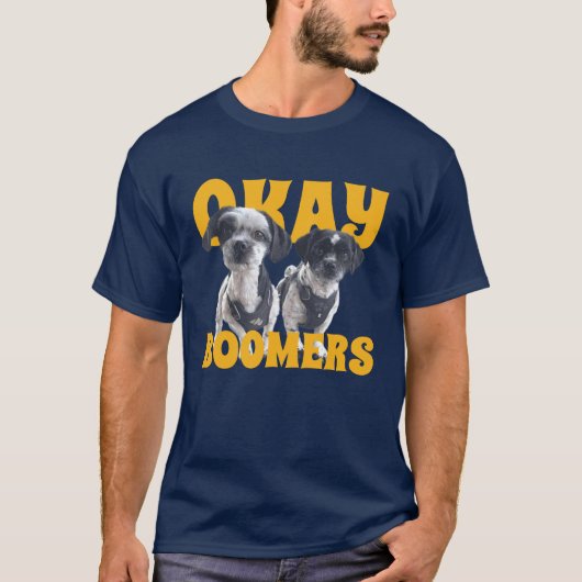 T-SHIRT with two Boomers (little dogs) and text (Voorkant)
