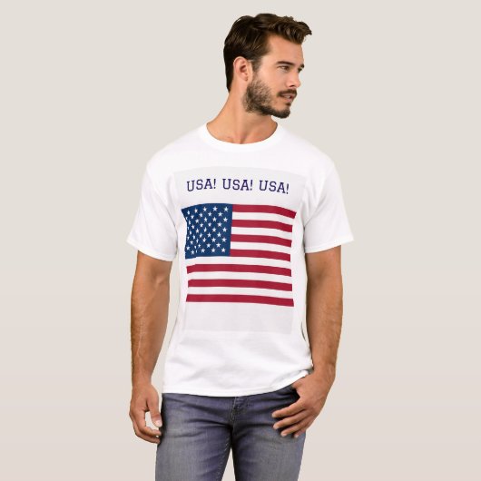 T-Shirt with US and Union Jack flags (Voorkant volledig)