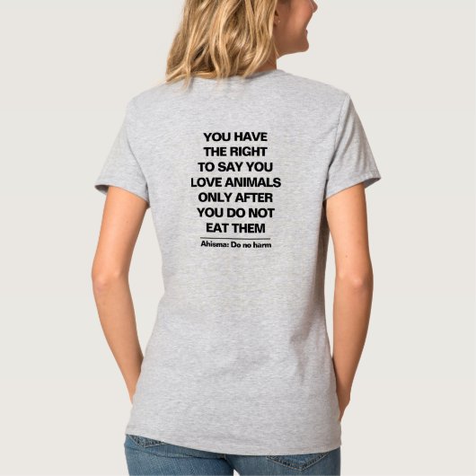 T-Shirt with watercolor and message (Achterkant)