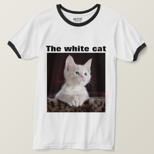 T-shirt witte kleur met een onderscheidend ontwerp (Design voorkant)