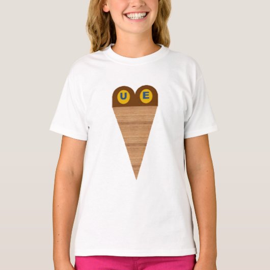 T-shirt Witte Ruffle GLACES EU (Voorkant)